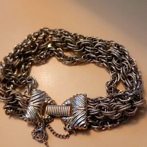 Vintage Goldette Multi-Strand Gold Tone Women's Bracelet